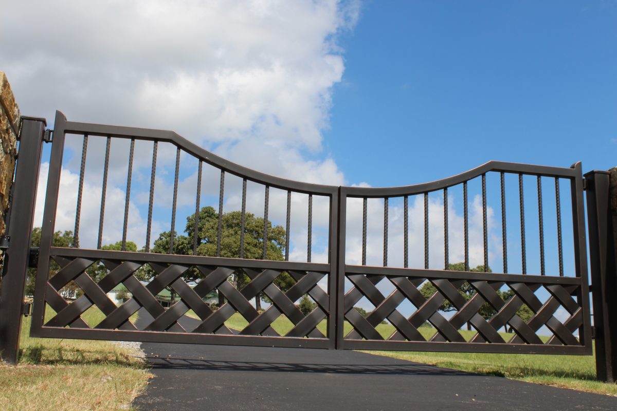 braided iron gate