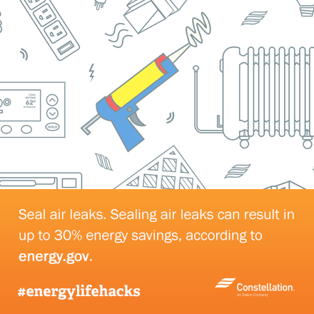 ways to save energy tip - seal air leaks