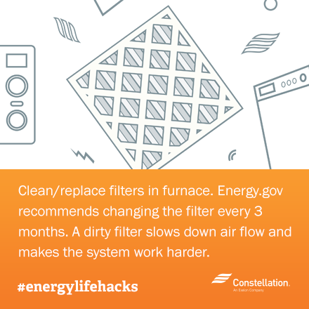 ways to save energy tip - clean or replace furnace filters