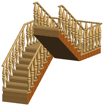 Расположение балясин на деревянной лестнице