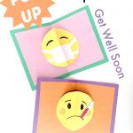 Easy Pop Up Card DIY - emoji get well soon designs - these pop up cards are SO SO SOOO easy to make. Love that you have one technique, but so many occassional designs to choose from!